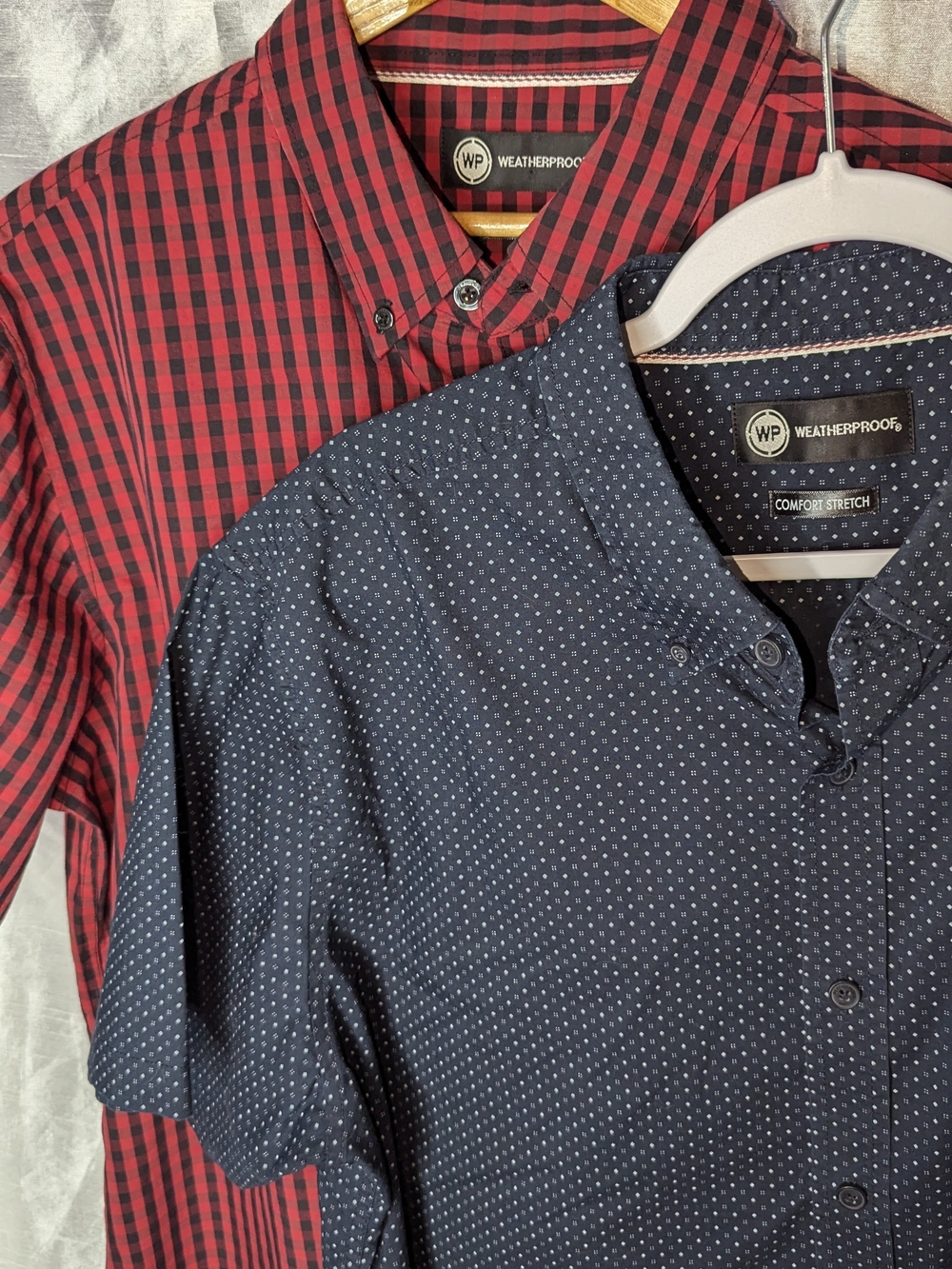 Weatherproof Men’s Navy Dot Button-Down Shirt